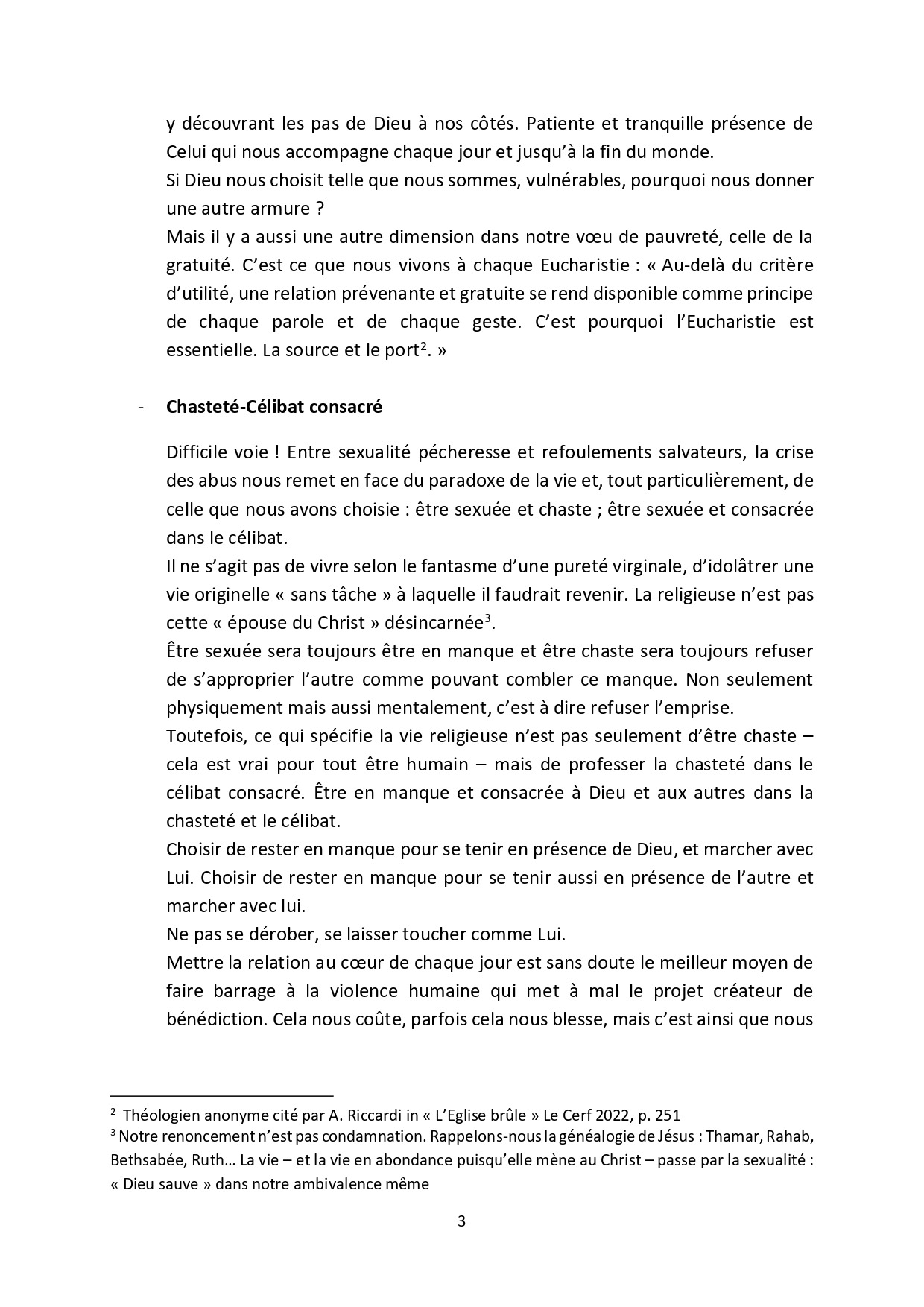Lettre de Noël 2023 Congrégation NotreDame